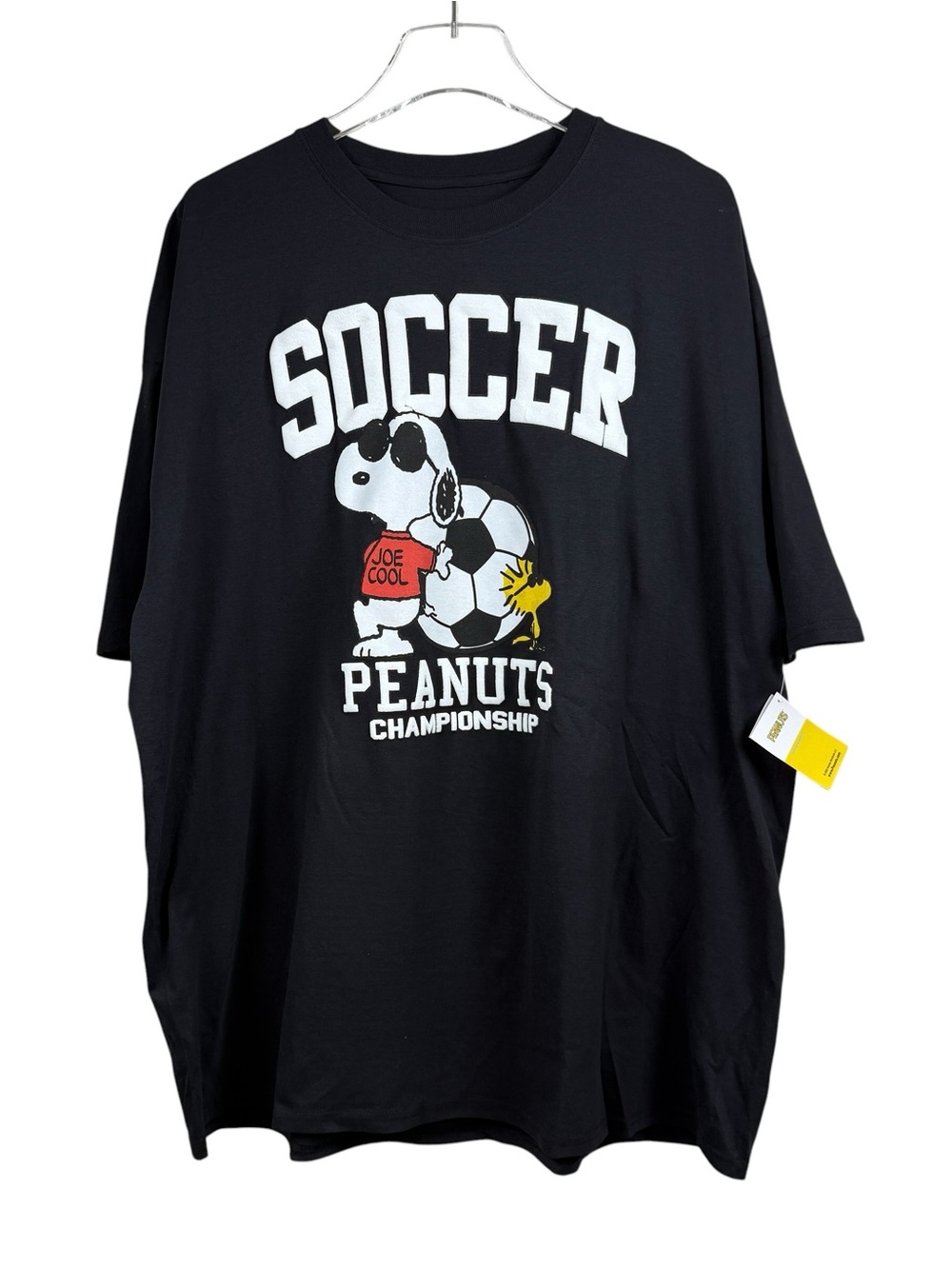 Peanuts Snoopy Soccer Championship Black T-Shirt Women's Size XL NWT